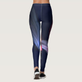 Leggings Forme De Vortex Abstrait Rouge Et Bleu (Dos)