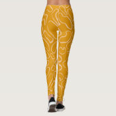 Leggings forme géométrique blanche Abstraite (Dos)