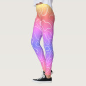 Leggings forme géométrique blanche Abstraite (Gauche)