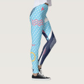 Leggings Forme géométrique bleu clair des années 80 (Droite)