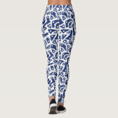 Leggings Formes Abstraites 180318 - #1D336D sur blanc (Dos)