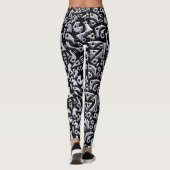 Leggings Formes Abstraites 180318 - Argent brillant (Dos)
