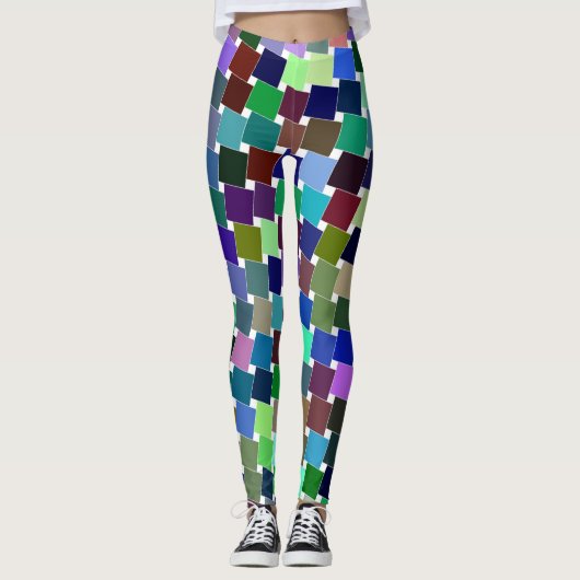 Leggings Formes Abstraites avec beaucoup de couleur (Devant)