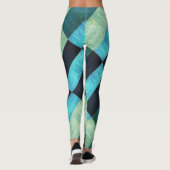 Leggings Formes Abstraites de tons bleus (Dos)