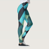 Leggings Formes Abstraites de tons bleus (Droite)