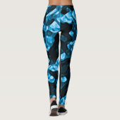 Leggings Formes Abstraites dynamiques Bleues Fraîches (Dos)