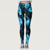 Leggings Formes Abstraites dynamiques Bleues Fraîches (Devant)