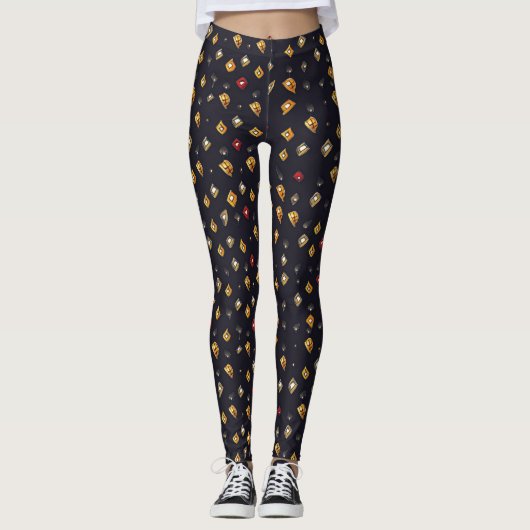 Leggings Formes Abstraites Motif foncé (Devant)