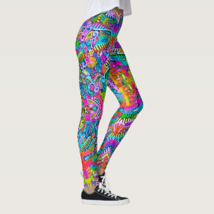 Leggings Formes abstraites très colorées art 9