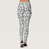 Leggings Formes biologiques Abstrait 240822 - Blanc sur noi (Dos)