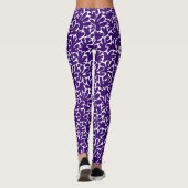 Leggings Formes biologiques Abstrait 240822 - Violet profon (Dos)