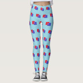 Leggings Formes Boxy : Bleu clair (Devant)