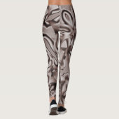 Leggings Formes brunes courbées, ton chocolat (Dos)