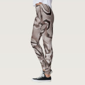 Leggings Formes brunes courbées, ton chocolat (Gauche)