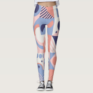 Leggings Formes carrés : Mosaïque Abstraite géométrique