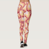 Leggings Formes Coeurs Bio Pastel (Dos)