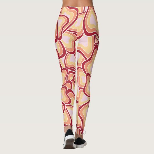 Leggings Formes Coeurs Bio Pastel (Dos)
