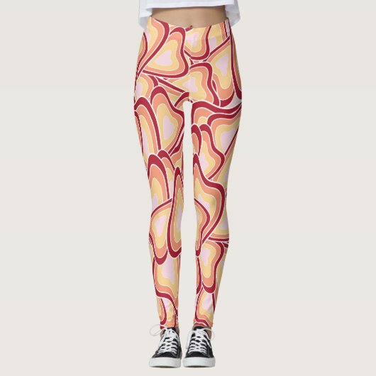 Leggings Formes Coeurs Bio Pastel (Devant)