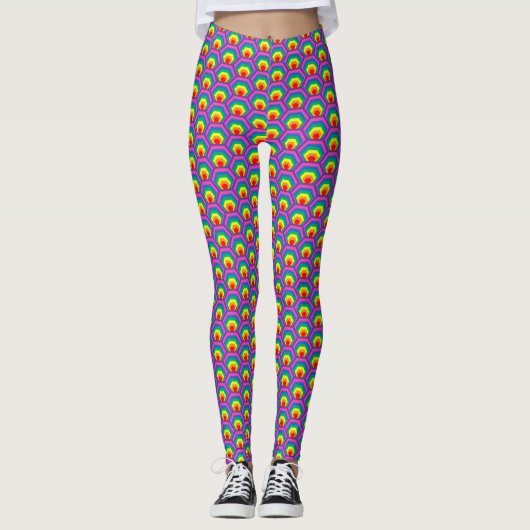 Leggings Formes colorées Abstraites (Devant)