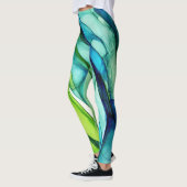 Leggings Formes en vert et bleu (Gauche)