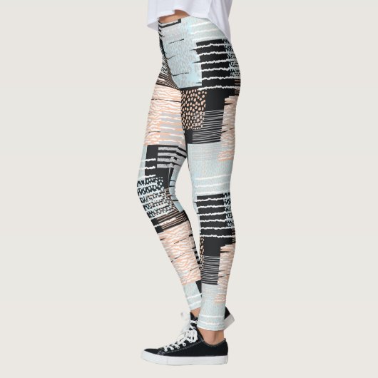 Leggings Formes et bandes géométriques (Gauche)
