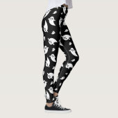 Leggings Formes fantomatiques blanches mignonnes sur fond n (Droite)