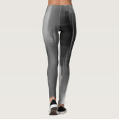 Leggings Formes fuyantes noires et blanches contrastées (Dos)