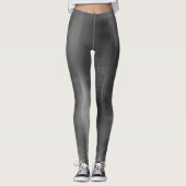 Leggings Formes fuyantes noires et blanches contrastées (Devant)