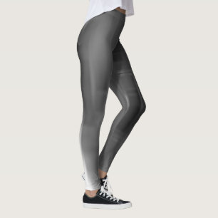 Leggings Formes fuyantes noires et blanches contrastées
