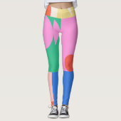Leggings Formes Géométriques Abstraites (Devant)