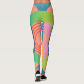 Leggings Formes géométriques Abstraites minimalistes pâles (Dos)