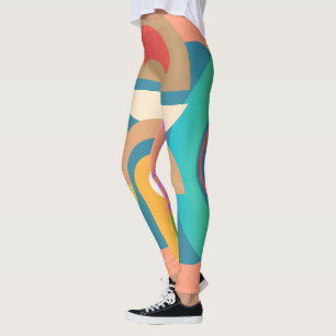 Leggings Formes géométriques Abstraites minimalistes pâles