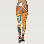 Leggings Formes géométriques, arrière - plan simple plat. (Dos)