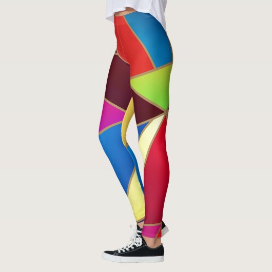 Leggings Formes géométriques colorées (Gauche)