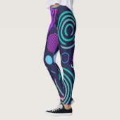 Leggings Formes géométriques de style Memphis (Gauche)