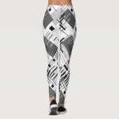 Leggings formes géométriques modernes Abstraites rayées (Dos)