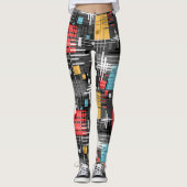 Leggings formes géométriques modernes Abstraites rayées (Devant)