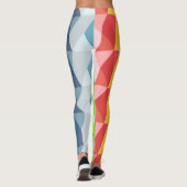 Leggings Formes géométriques modernes Motif arc-en-ciel (Dos)