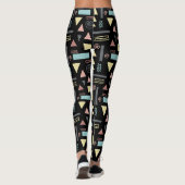 Leggings Formes géométriques noir motif (Dos)