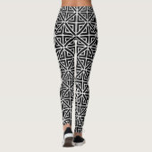 Leggings Formes géométriques noires et blanches (Dos)