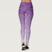 Leggings Formes géométriques Ombre violet Mini carreaux (Dos)