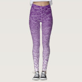 Leggings Formes géométriques Ombre violet Mini carreaux (Devant)