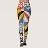Leggings Formes géométriques rétro : azulejos. (Dos)