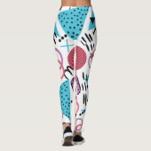 Leggings Formes géométriques rétro funky (Dos)