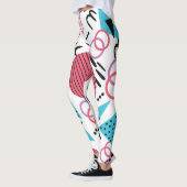 Leggings Formes géométriques rétro funky (Gauche)