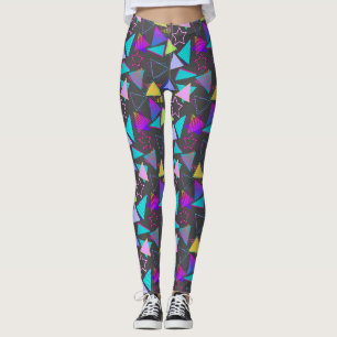 Leggings Formes géométriques Style Vintage Motif 01x4 DGrey