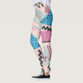 Leggings Formes Pastel Chic Retro (Gauche)