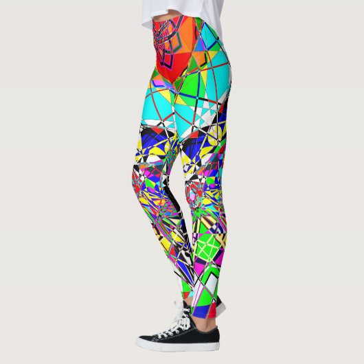 Leggings Formes psychédéliques colorées | ABSTRAIT (Gauche)