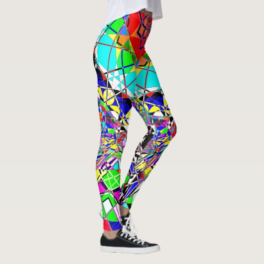 Leggings Formes psychédéliques colorées | ABSTRAIT (Droite)