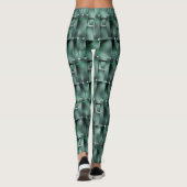 Leggings Formes rectangulaires dans la couleur verte et (Dos)
